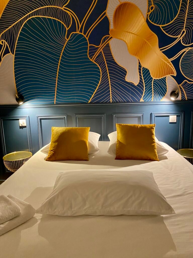 Chambre premium décoration bleu or Lorient